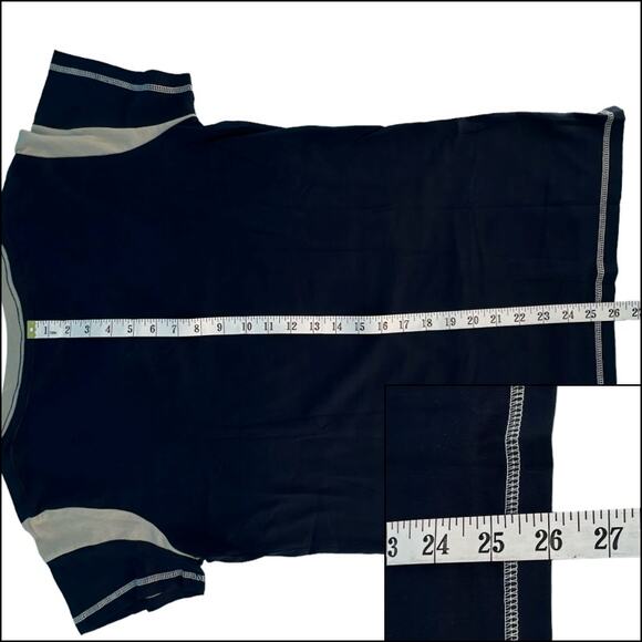 LAT Ladies Game Day Lace-Up Short Sleeve Tee Shirt Sze Large Blue Titanium White - Picture 10 of 11